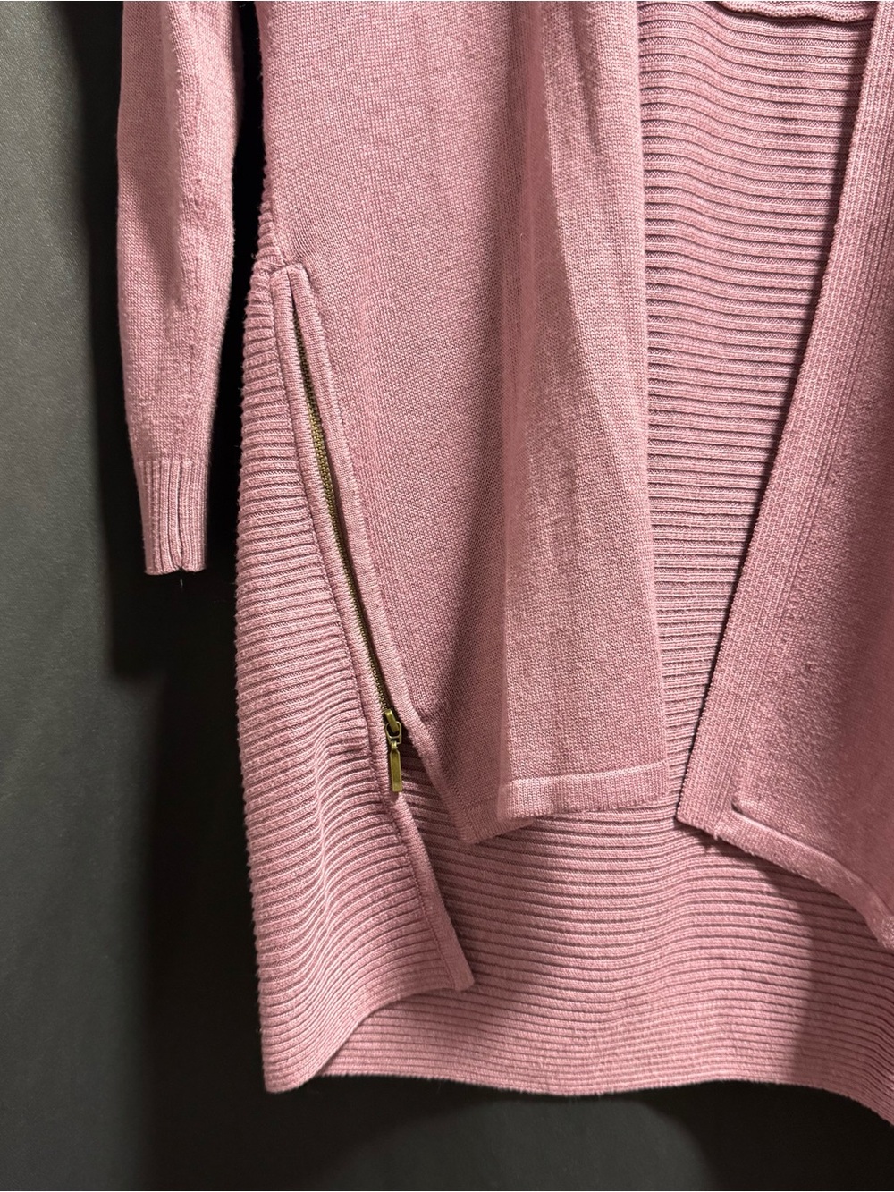 Worthington Dusty Rose Open-Front Long Cardigan - Picture 2 of 7